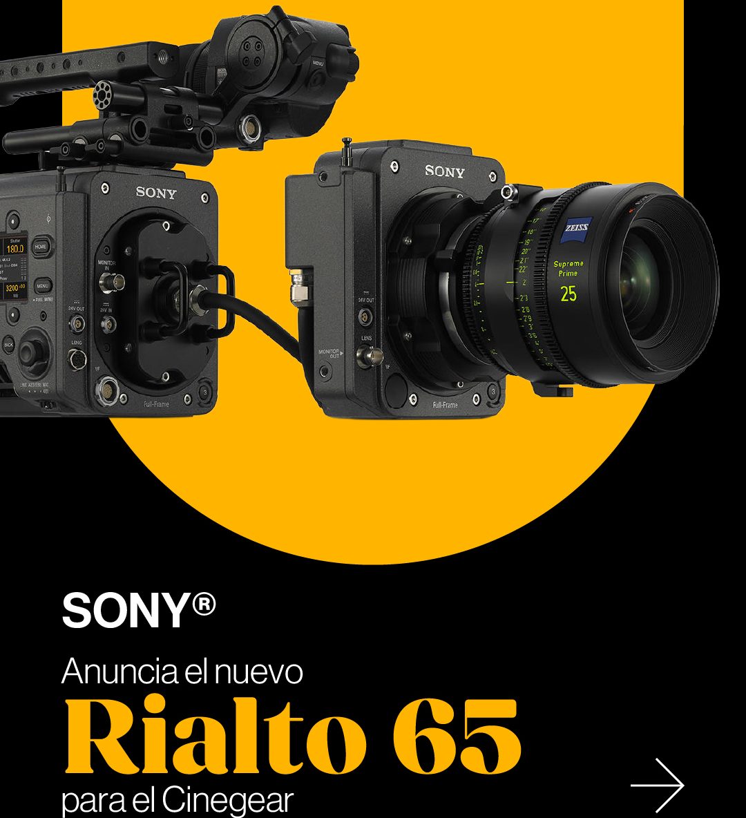 Sony anuncia el desarrollo de RIALTO 65 para VENICE 2 Sony anuncia el desarrollo de RIALTO 65 para VENICE 2